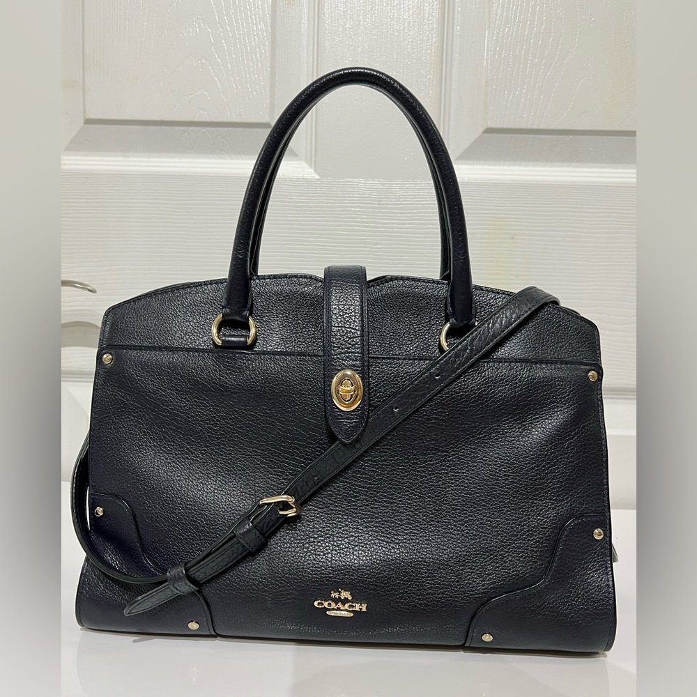 Coach Mercer 24 Satchel in Midnight Navy